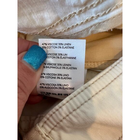 NWOT by Anthropologie Emma Coastal Minimalist Classic Wide Leg Ankle Crop Pants - Picture 14 of 14